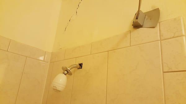 The shower is falling apart