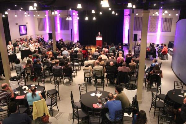 Community Meeting with theater style seating