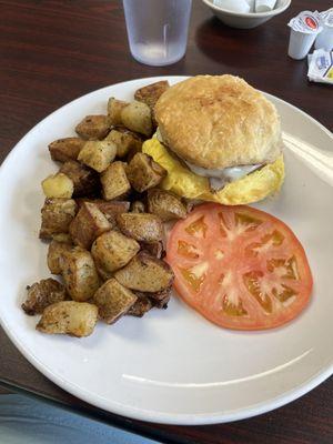 Breakfast Melt Sandwich Home Fries