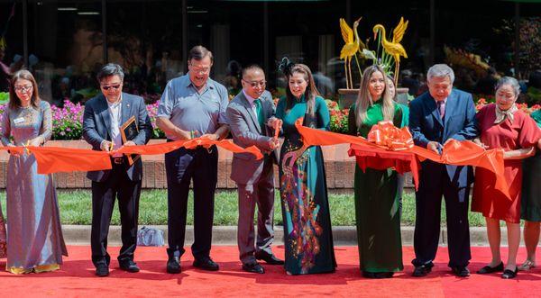 Ribbon Cutting Ceremony with distinguished guests and dignitaries from State, County and City Officials