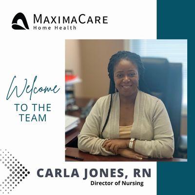 Our new Director of Nursing, Carla Jones!