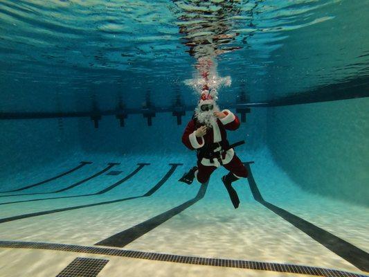 Swimming with Santa