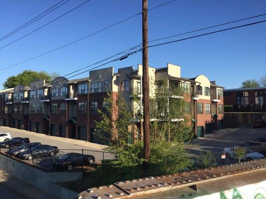 South Park Lofts from the Eastside hiking trail of the Beltline.