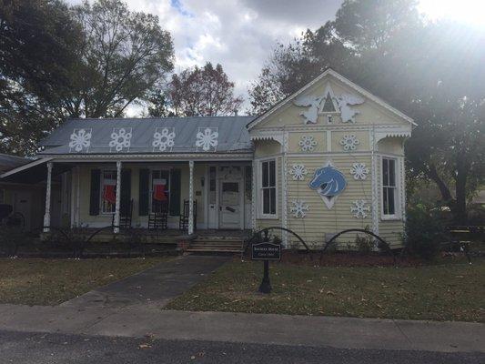 One of the Historic homes it's decorated for Zachary's Christmas Festival Of Lights