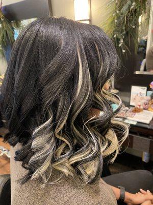 Platinum seamless hair extensions