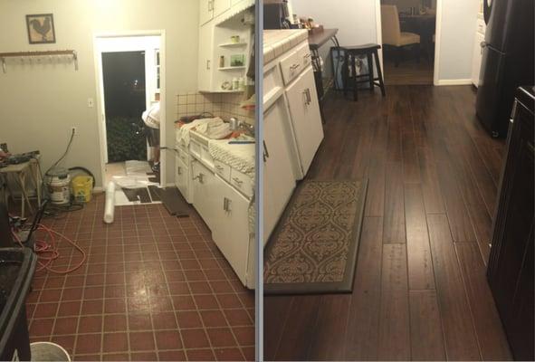 Before/After Kitchen Floor