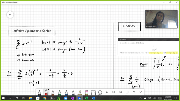 The digital whiteboard used in lessons.