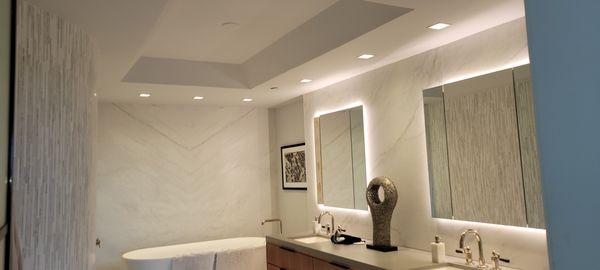 Square Recessed & Linear Bathroom Lighting in Arlington VA