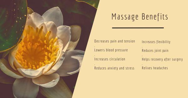 A handful of massage Benefits