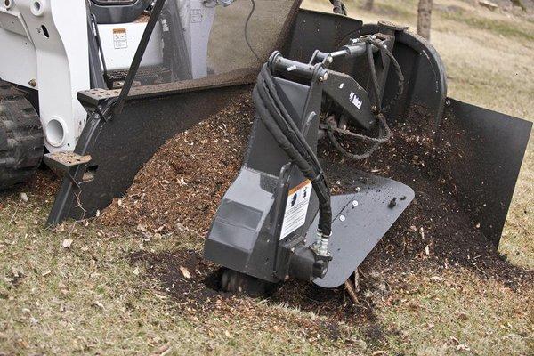 Bobcat stump grinder attachment