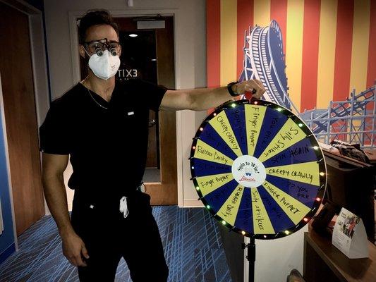 Spin our wheel to WIN A PRIZE!