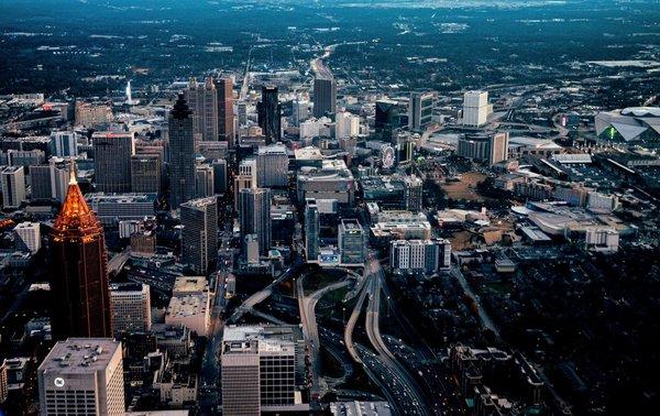 Aerial shot of Atlanta 2022