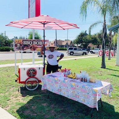 Posting up catering at BBQ BOB's