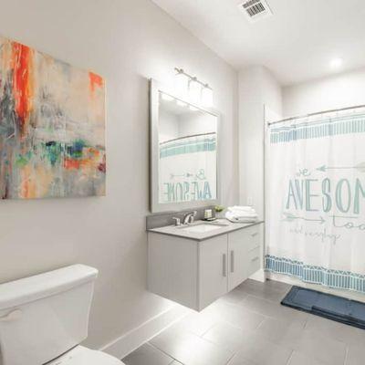 Stay Nixon apartments include spacy bathrooms that are clean and comfortable for your stay!