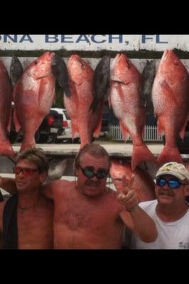 Red snapper caught by regulars ben. Chaz. Bro mark