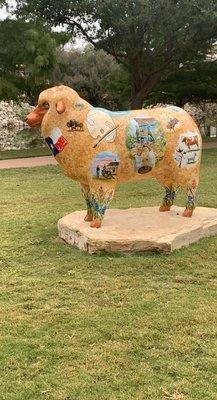 1 of the many painted sheep in San Angelo