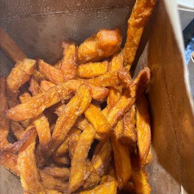 Sweet potato fries not cooked