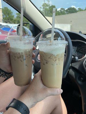 Iced coffees~ Milky Way & Cremé Brûlée. Yummm