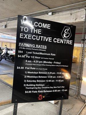 Parking rates