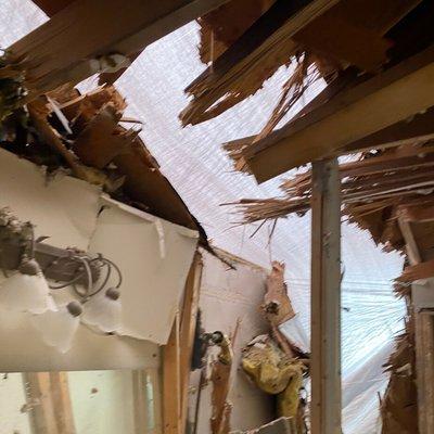 Storm damage can hit in a flash - In this case, a tree fell on a Fairfield home.