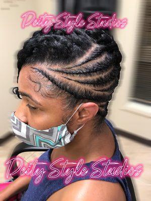 Lovely Flat-Twist updo