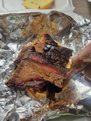 Brisket jerkey, anyone?  Inedible.