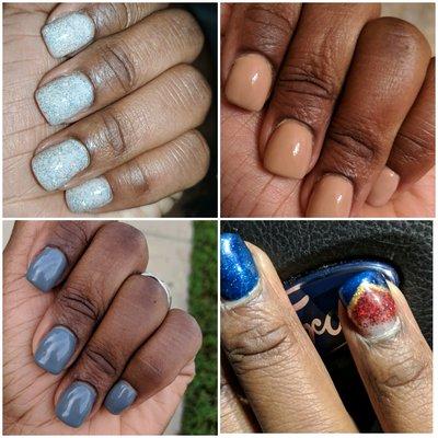 Some of my faves, gel overlay/mani... simplicity!