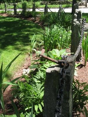 Our developing gardens along the historic property