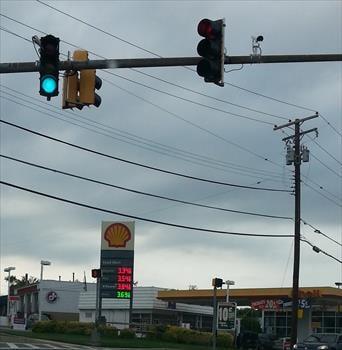 Gas Prices Sign (including diesel) - no differential prices for cash/credit equally expensive lol