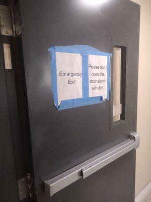 Emergency exit but it open