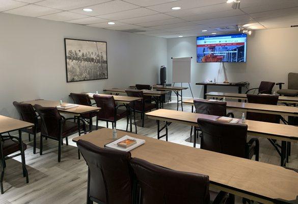 Training room with ceiling mounted Purifan HEPA Air Purification.