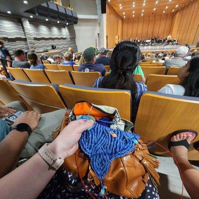 Knitting before the concert