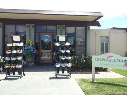 Storefront at Holy Angels Cemetery.