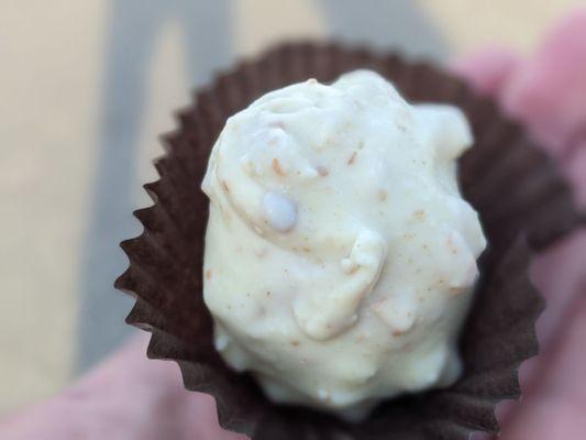 A peanut butter pretzel white chocolate