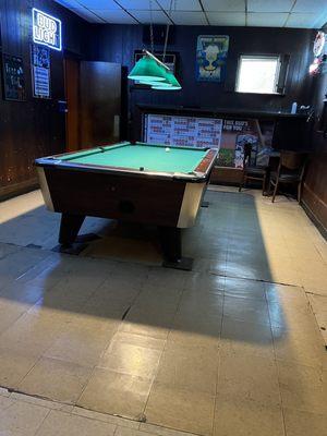 Happy Hollow has a pool table