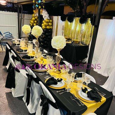 #okanladesigns #birthdaypartiesdeco #babyshowers #genderreveals #floralarrangements #formaltabledesigns #receptionsdeco #cateringforevents