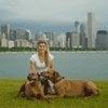 Laura with her two Ridgebacks, Clemenza & Lucca Brazzi