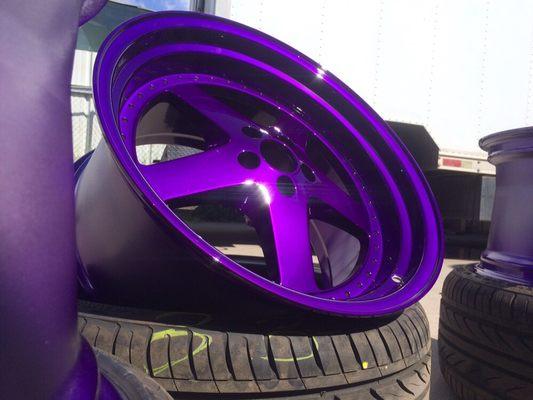 Illusion purple powder coat.