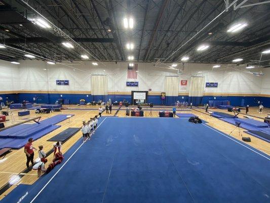 Inside the gymnasium