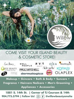 Willow Beauty is a clean beauty store located at 1881 S 14th St Fernandina Beach. Shop in-store or online at willowbeautyamelia.com