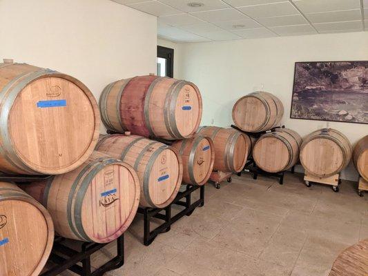 This is pretty much all of their barrels of wine.