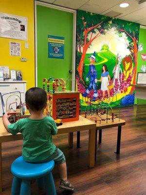 Play area in the waiting room