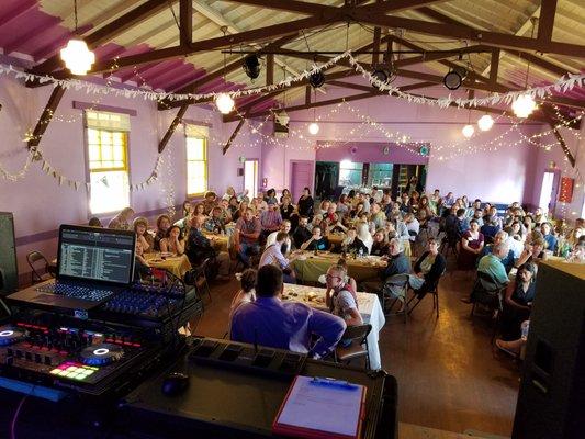 7/2/17 DJ Rockalot wedding reception setup, stage view