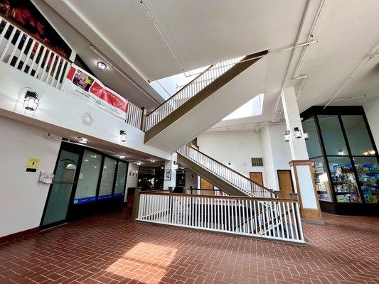 Inside shops at Montgomery ward 112 main st, river bottom records is inside on the 2nd level upper left