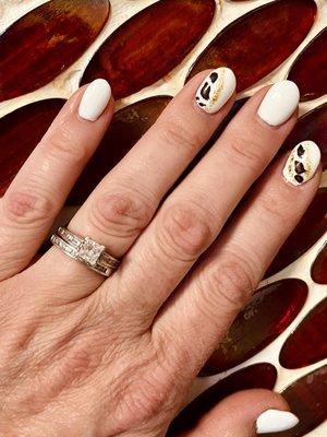 Leopard print design nails by Lani