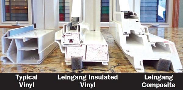 The composite window system offered exclusively by Leingang Home Center is specially designed for extreme North Dakota weather conditions.