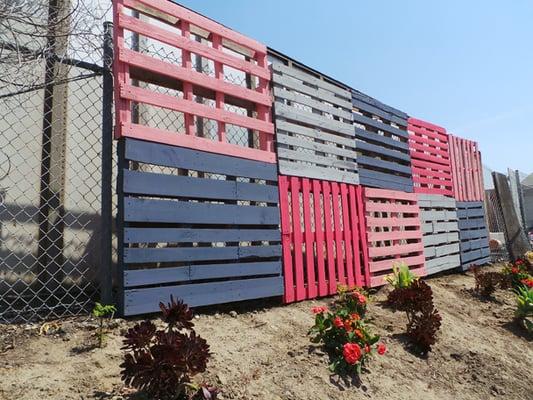 How pretty is this colorful palate board?! You know you're in the right place when you see this darling structure!