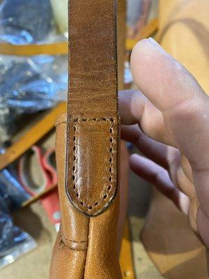 Heavy Stitched Hand Stained Vegetable Leather