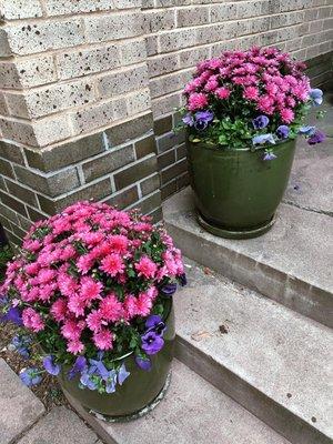 Simple fall pots.