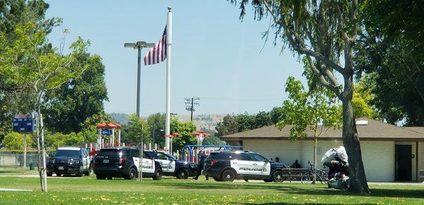 MAY 28, 2018: West Covina P.D. at Walmerado Park. I'm not sure what this police activity was all about.